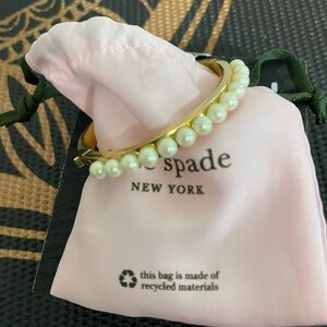 NWT Kate Spade pearl and gold bracelet